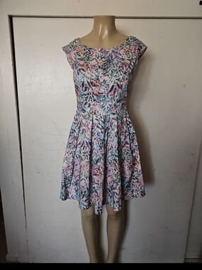 Closet Multicolor Floral Fit & Flare Mini Dress